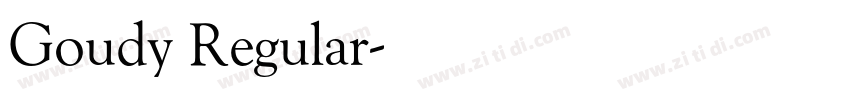 Goudy Regular字体转换
